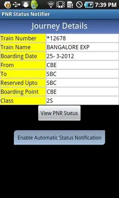 Live Train Status android App screenshot 1