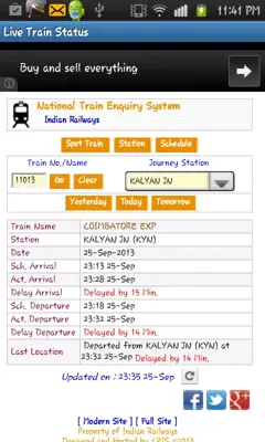 Live Train Status android App screenshot 4